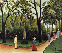 Репродукция картины "люксембургский сад. памятник шопену" художника "руссо анри"