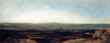 Копия картины "panoramic landscape on the outskirts of paris" художника "руссо теодор"