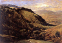 Репродукция картины "valley in the auvergne" художника "руссо теодор"