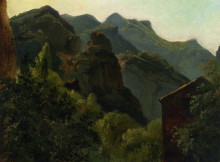 Копия картины "side of the valley of saint-vincent (auvergne)" художника "руссо теодор"