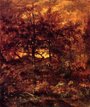 Картина "fall at the jean-du-paris, in the forest of fontainebleau" художника "руссо теодор"