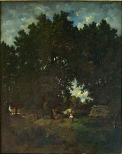 Копия картины "village&#160;under&#160;the&#160;trees" художника "руссо теодор"
