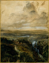 Репродукция картины "landscape in the auvergne" художника "руссо теодор"