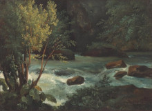 Копия картины "stream in auvergne near royat" художника "руссо теодор"
