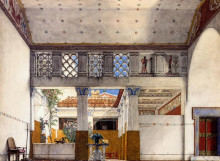 Репродукция картины "интерьер дома гая мария" художника "альма-тадема лоуренс"