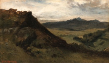 Картина "view of mountains, auvergne" художника "руссо теодор"