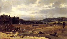 Копия картины "landscape with farmland" художника "руссо теодор"