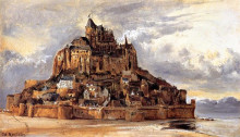 Репродукция картины "mont saint-michel" художника "руссо теодор"