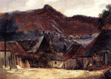 Картина "cottages in the jura" художника "руссо теодор"