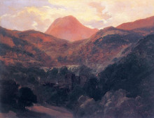 Картина "view of the puy de d&#244;me and royat" художника "руссо теодор"