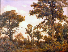Картина "the large oak tree, forest of fontainebleau" художника "руссо теодор"