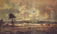 Копия картины "view of the plain of montmartre x effect of storm" художника "руссо теодор"