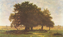 Картина "holm oaks, apremont" художника "руссо теодор"