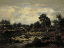Репродукция картины "mountain&#160;landscape&#160;near&#160;fontainebleau" художника "руссо теодор"