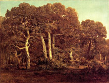 Копия картины "the great oaks of old bas-breau" художника "руссо теодор"