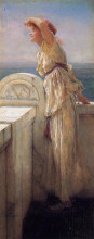 Репродукция картины "надеющаяся" художника "альма-тадема лоуренс"