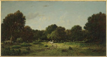Картина "clearing&#160;in&#160;the high forest&#160;of fontainebleau&#160;forest&#160;x,&#160;said&#160;the&#160;cart" художника "руссо теодор"