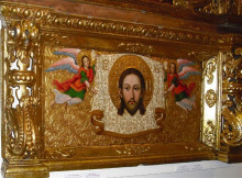 Картина "savior nerukotvornyi (saviour not-made-by-hands) from the zhovkva iconostasis" художника "руткович иван"