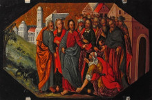 Копия картины "christ healing the hemorrhaging woman" художника "руткович иван"
