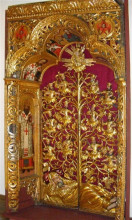 Репродукция картины "royal gates of the zhovkva iconostasis" художника "руткович иван"