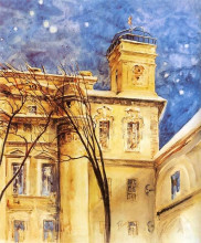 Картина "astronomical observatory of vilnius university" художника "рущиц фердинанд"