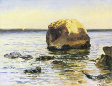 Репродукция картины "skala w morzu" художника "рущиц фердинанд"