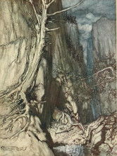 Репродукция картины "keeps watch over alberich&#39;s ring" художника "рэкем артур"