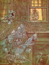 Репродукция картины "the air was filled with phantoms, wandering hither and thither in restless haste and moaning as they went" художника "рэкем артур"