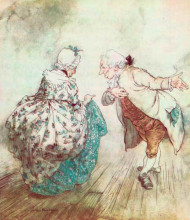 Копия картины "then old fezziwig stood out to dance with mrs. fezziwig" художника "рэкем артур"