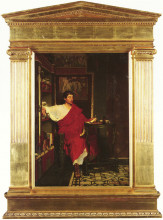 Репродукция картины "римский писец посылает письмо" художника "альма-тадема лоуренс"