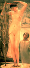 Репродукция картины "модель скульптора (венера эсквилинская)" художника "альма-тадема лоуренс"