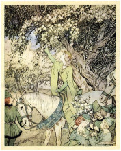 Копия картины "queen guinevere" художника "рэкем артур"