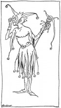 Картина "tristan comes to tintagel dressed as a jester" художника "рэкем артур"
