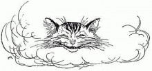 Копия картины "the cat seemed to think that there was enough of it now in sight, and no more of it appeared" художника "рэкем артур"
