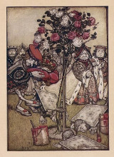 Картина "the queen turned angrily away from him and said to the knave, &#39;turn them over&#39;" художника "рэкем артур"