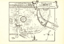 Репродукция картины "map of peter pan&#39;s kensington gardens" художника "рэкем артур"
