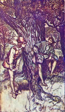 Копия картины "ganymede assumed the forward manners often seen in youths when they are between boys and men" художника "рэкем артур"