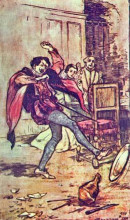 Картина "petruchio, pretending to find fault with every dish, threw the meat about the floor" художника "рэкем артур"