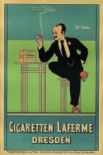 Копия картины "der kenner, cigaretten laferme dresden" художника "рэм фриц"