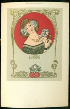 Картина "postcard love heart woman" художника "рэм фриц"