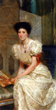 Репродукция картины "портрет миссис чарльз уайл" художника "альма-тадема лоуренс"