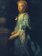 Картина "portrait of augusta of saxe gotha, princess of wales" художника "рэмзи аллан"