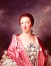Репродукция картины "portrait of elizabeth gunning, duchess of argyll" художника "рэмзи аллан"