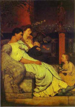 Копия картины "римская семья" художника "альма-тадема лоуренс"