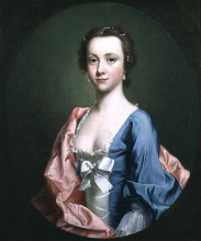 Репродукция картины "portrait of a lady" художника "рэмзи аллан"