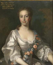 Репродукция картины "hon. mary townshend, the daughter of charles townshend, 2nd viscount townshend of raynham and dorothy walpole" художника "рэмзи аллан"