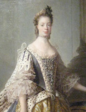 Картина "portrait of sophia charlotte of mecklenburg-strelitz, wife of king george iii" художника "рэмзи аллан"