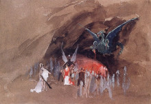 Репродукция картины "in the dragon cave" художника "рябушкин андрей"