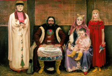 Копия картины "family of merchant in xvii century" художника "рябушкин андрей"