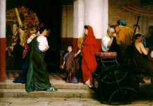 Картина "вход в римский театр" художника "альма-тадема лоуренс"